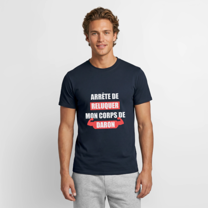 T-shirt homme - Mon corps de daron - marine - front