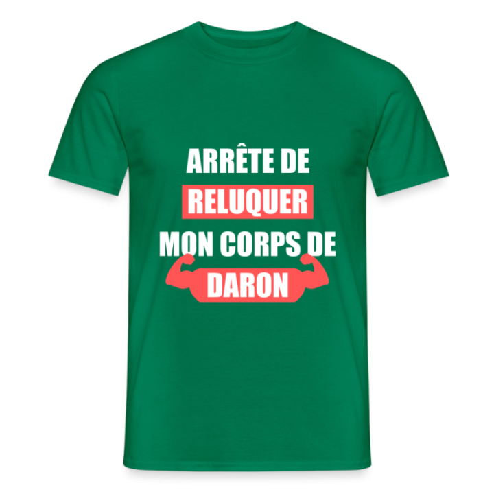T-shirt homme - Mon corps de daron - vert - front