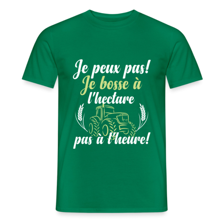  je bosse à l'hectare - noir - front