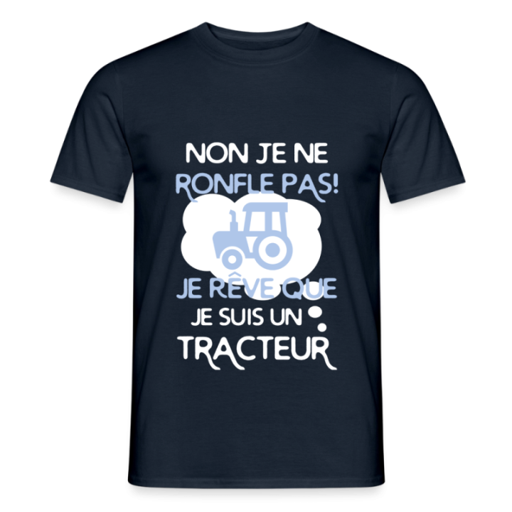  je rêve que je suis un tracteur - jaune - front
