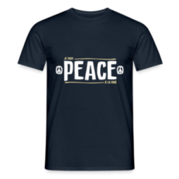 T-shirt homme - Peace à la raie - marine - front