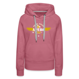 Sweat-shirt à capuche premium femme - Apéro club - mauve - front