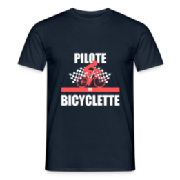 T-shirt homme - Pilote de bicyclette - marine - front