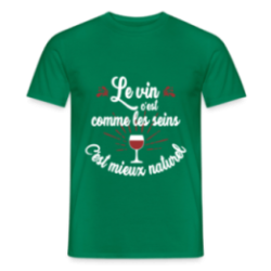 T-shirt homme - Le vin c'est mieux naturel
