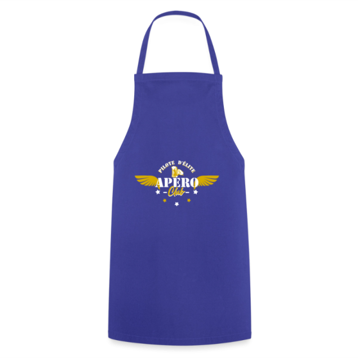 Tablier de cuisine - Apéro club - bleu royal - front
