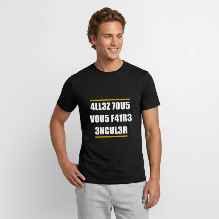 T-shirt homme - Allez tous vous faire... - noir - front