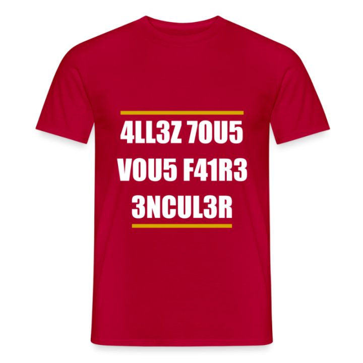 T-shirt homme - Allez tous vous faire... - rouge - front