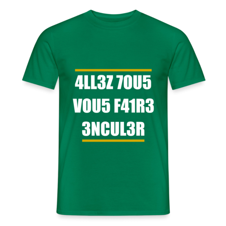 T-shirt homme - Allez tous vous faire... - vert - front