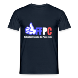 T-shirt homme - Fédération Française des papas cools - marine - front