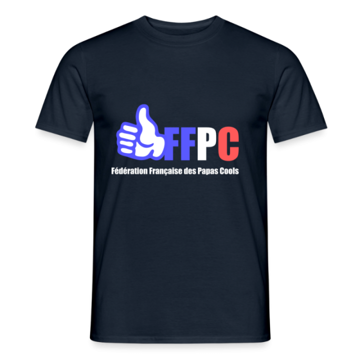 T-shirt homme - Fédération Française des papas cools - marine - front