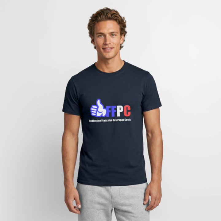 T-shirt homme - Fédération Française des papas cools - marine - front