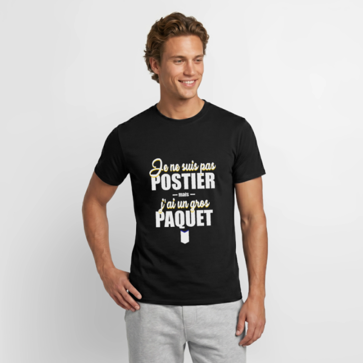 T-shirt homme - J'ai un gros paquet - noir - front