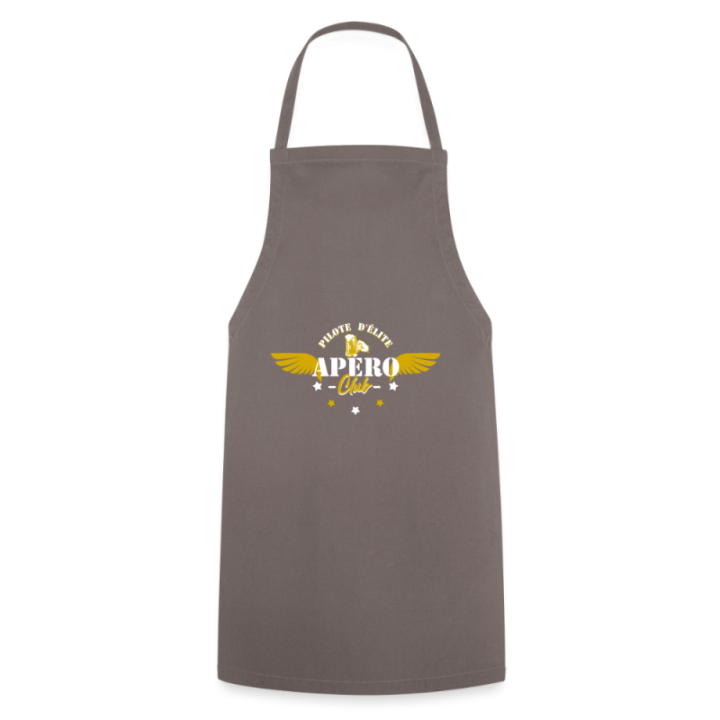 Tablier de cuisine - Apéro club - gris - front