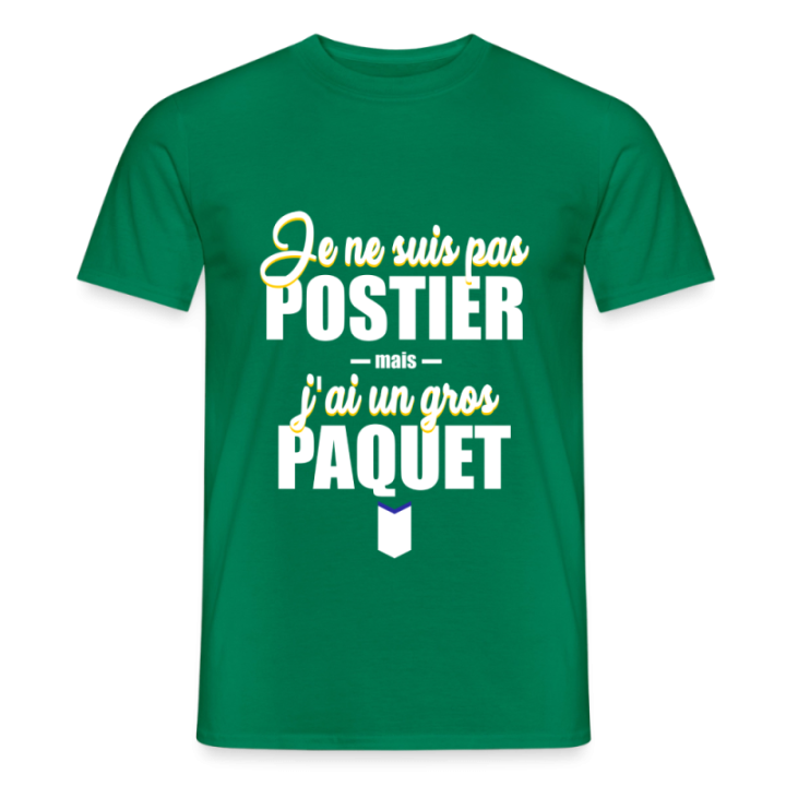 T-shirt homme - J'ai un gros paquet - vert - front