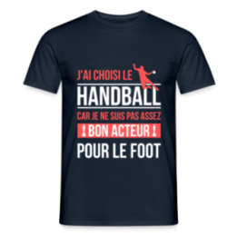 T-shirt homme - J'ai choisi le handball - marine - front