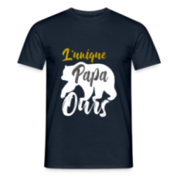 T-shirt homme - L'unique papa ours