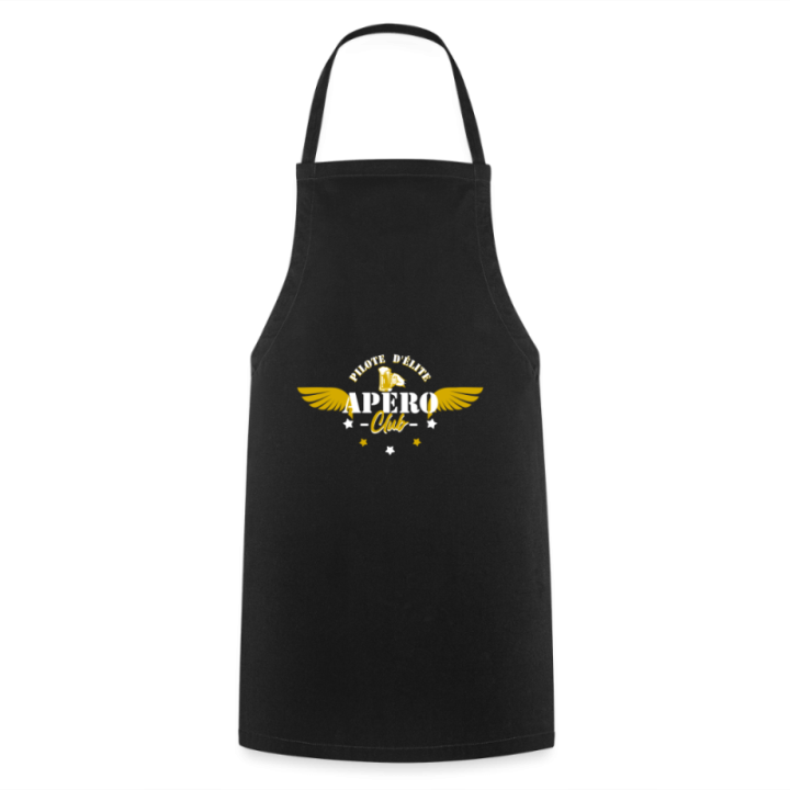 Tablier de cuisine - Apéro club - noir - front