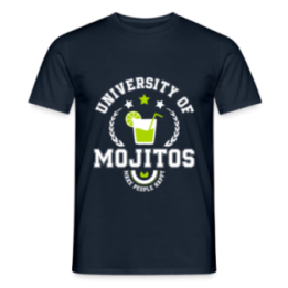 T-shirt homme - University of mojitos - marine - front