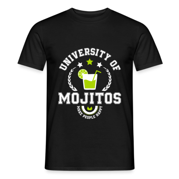 T-shirt homme - University of mojitos - noir - front