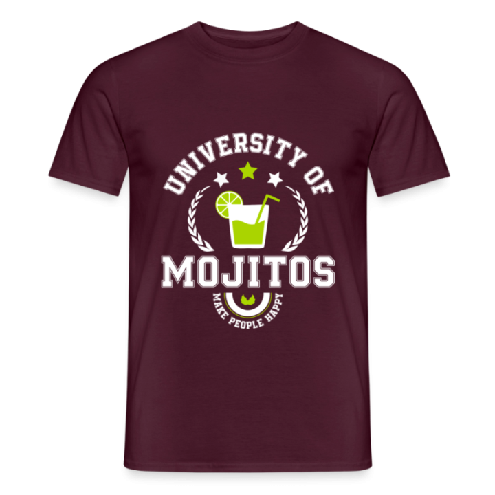 T-shirt homme - University of mojitos - rouge brique - front