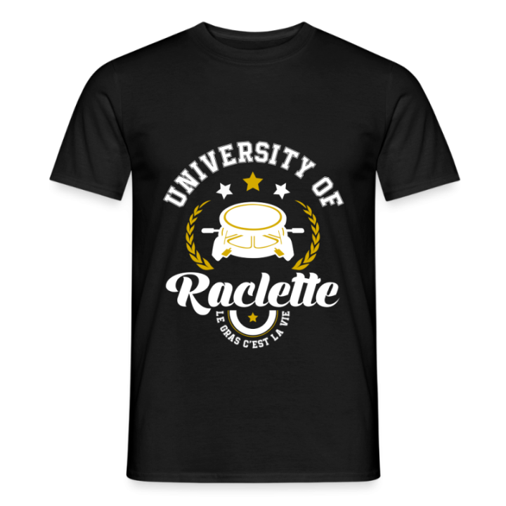 T-shirt homme - University of raclette - noir - front