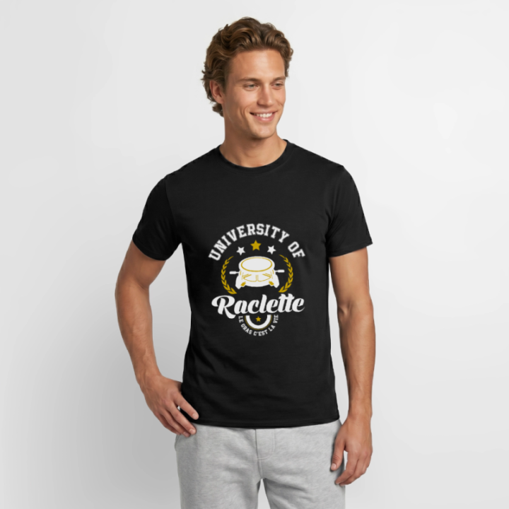 T-shirt homme - University of raclette - noir - front