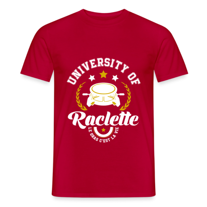 T-shirt homme - University of raclette - rouge - front