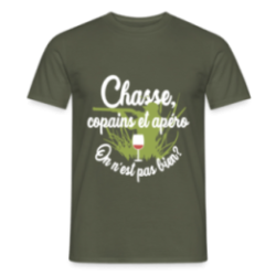 T-shirt homme - Chasse, copains et apéro
