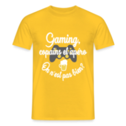 T-shirt homme - Gaming, copains et apéro