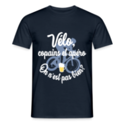 T-shirt homme - Vélo, copains et apéro