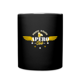 Mug uni - Apéro club - noir - front