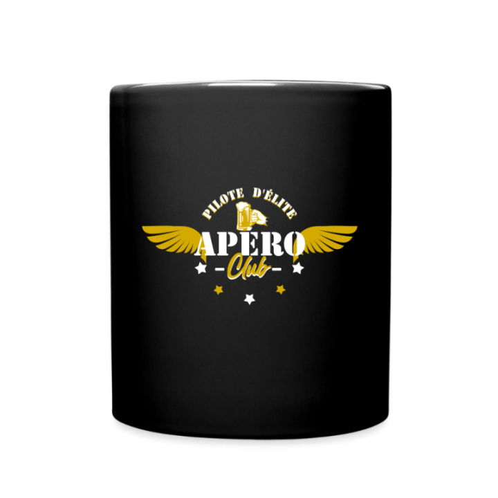 Mug uni - Apéro club - noir - front