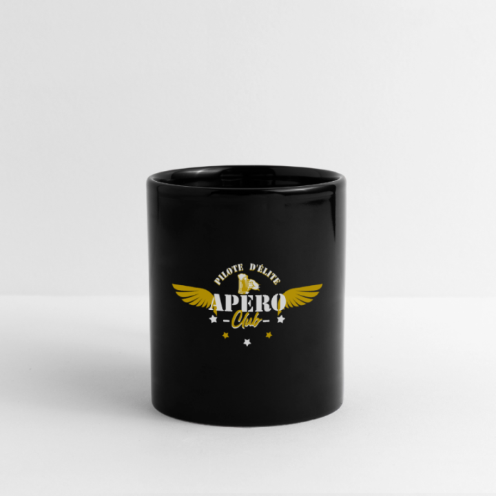 Mug uni - Apéro club - noir - front