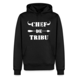 Sweat-shirt à capuche premium homme - Chef de tribu