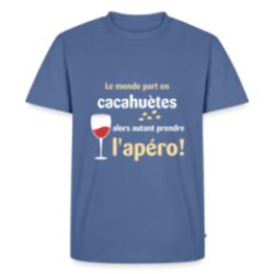 T-shirt premium homme - Le monde part en cacahuètes
