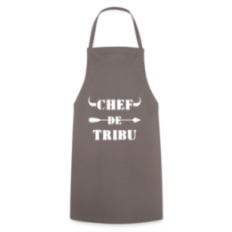 Tablier de cuisine - Chef de tribu - gris - front