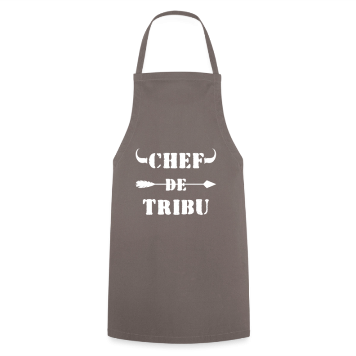 Tablier de cuisine - Chef de tribu - gris - front