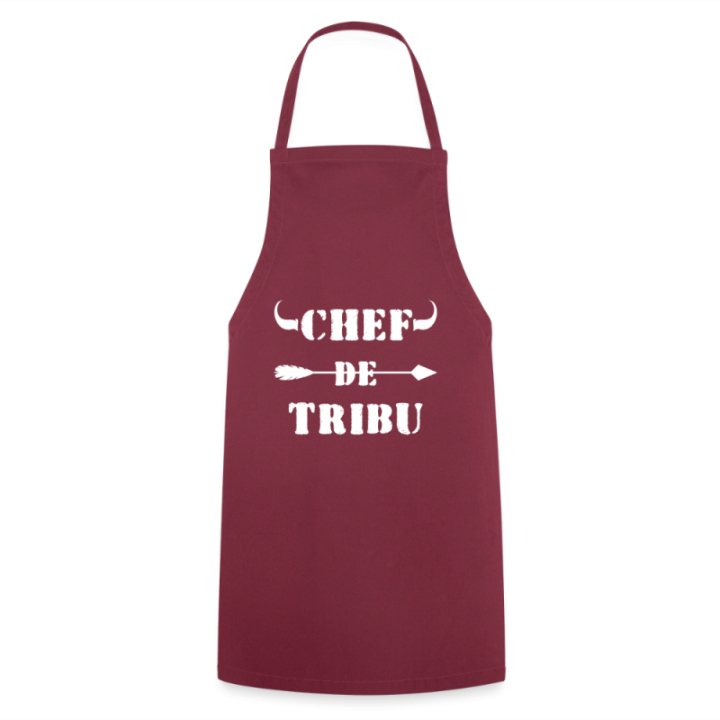 Tablier de cuisine - Chef de tribu - bordeaux - front
