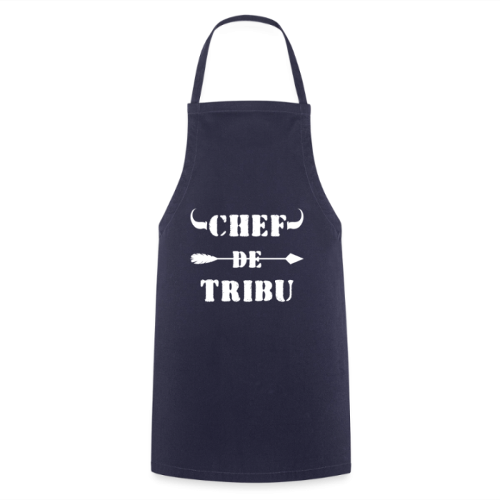 Tablier de cuisine - Chef de tribu - marine - front