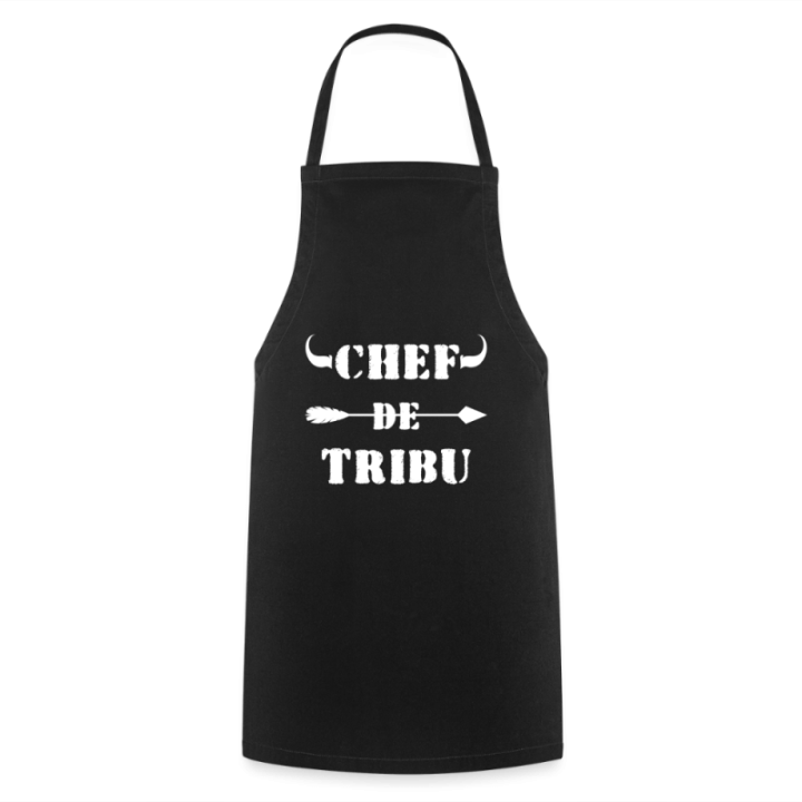 Tablier de cuisine - Chef de tribu - noir - front