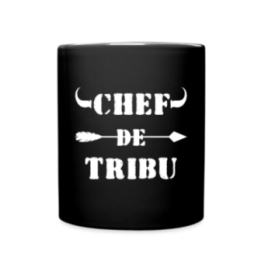 Mug uni - Chef de tribu - noir - front