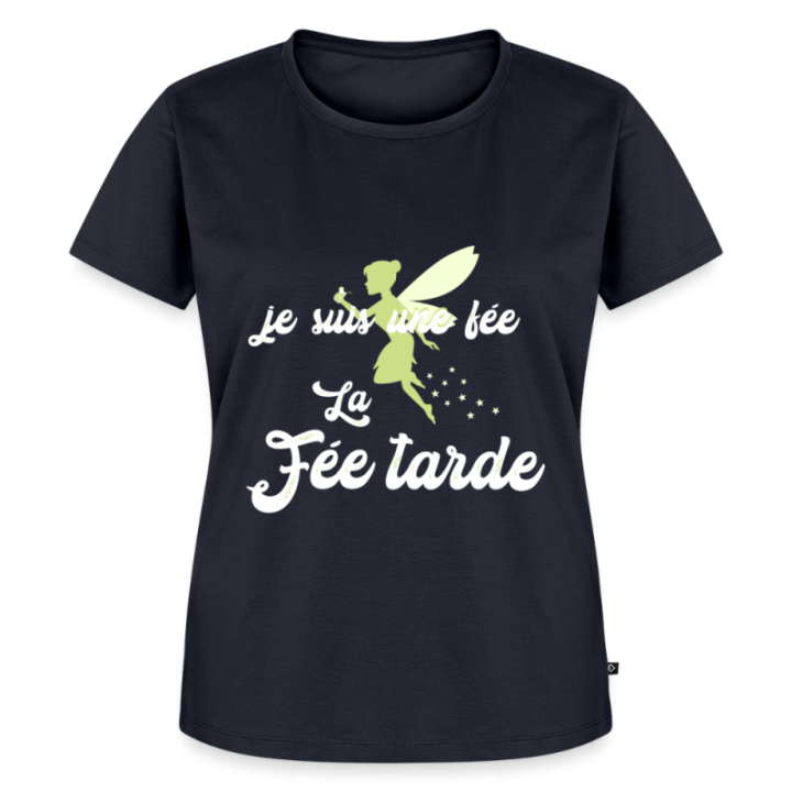 T-shirt premium femme - Je suis la fée Tarde - bleu marine - front