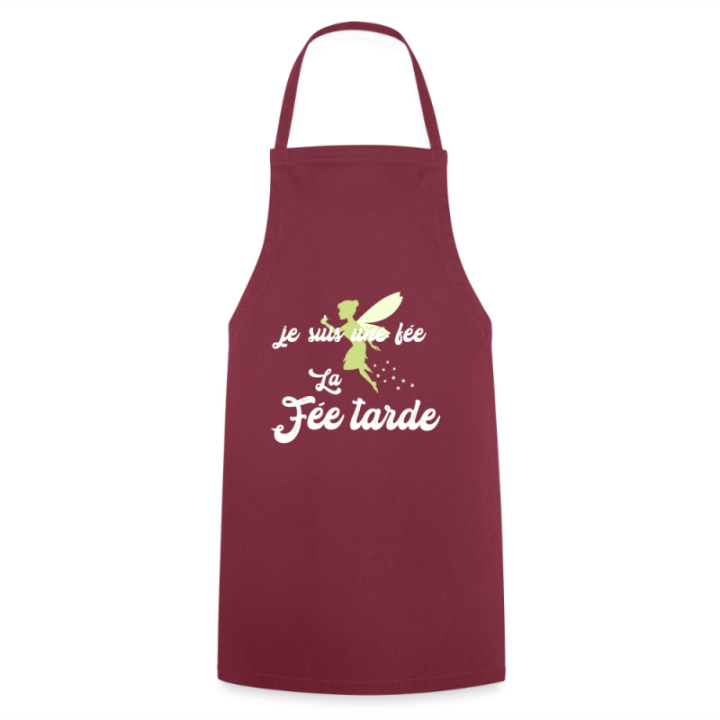 Tablier de cuisine - Je suis la fée Tarde - bordeaux - front