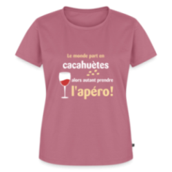 T-shirt premium femme - Le monde part en cacahuètes