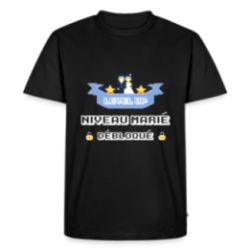 T-shirt premium homme - Level-up: Niveau marié débloqué