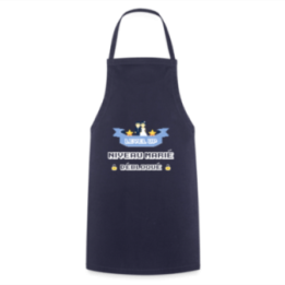 Tablier de cuisine - Level-up: Niveau marié débloqué - marine - front