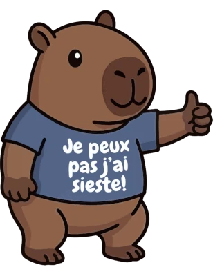 lecapy.com capy thumb up - je peux pas j'ai sieste